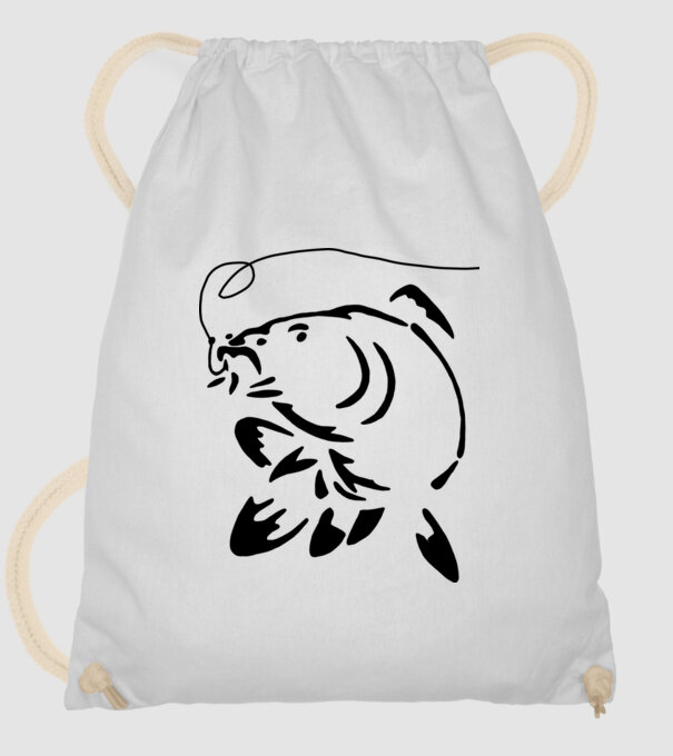 Carp model alb pe tricou