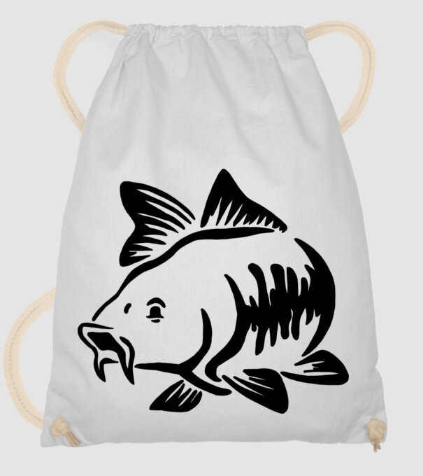 Carp model alb pe tricou