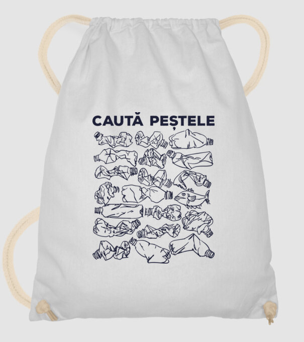 Caută peștele model alb pe tricou
