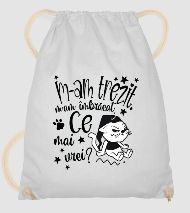 Ce mai vrei? model alb pe tricou