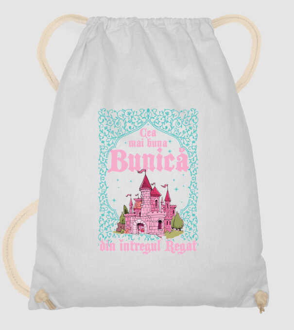Cea mai bună bunică din întregul regat model alb pe tricou