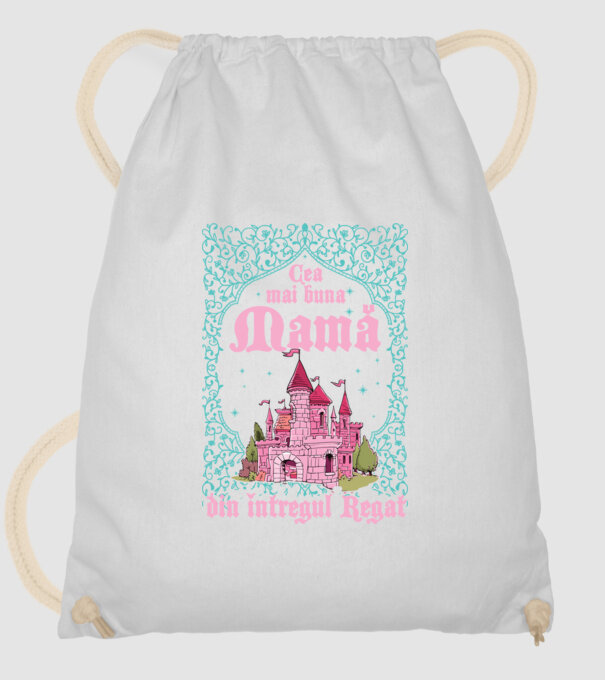 Cea mai bună mamă din întregul regat model alb pe tricou