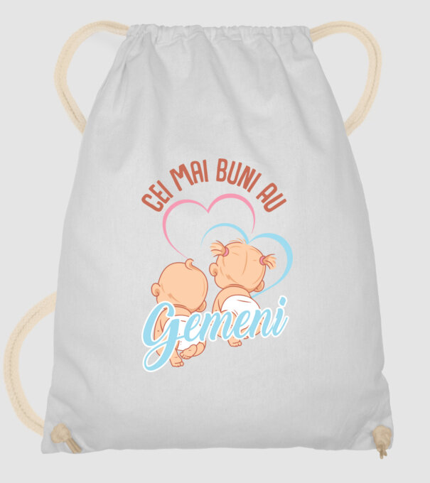 Cei mai buni au gemeni model alb pe tricou