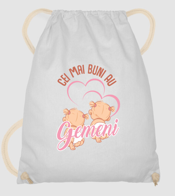 Cei mai buni au gemeni model alb pe tricou