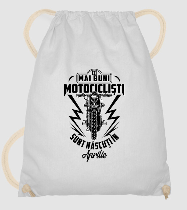 Cei mai buni motocicliști sunt născuți în Aprilie model alb pe tricou