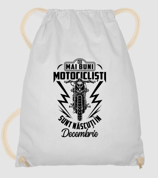 Cei mai buni motocicliști sunt născuți în Decembrie model alb pe tricou