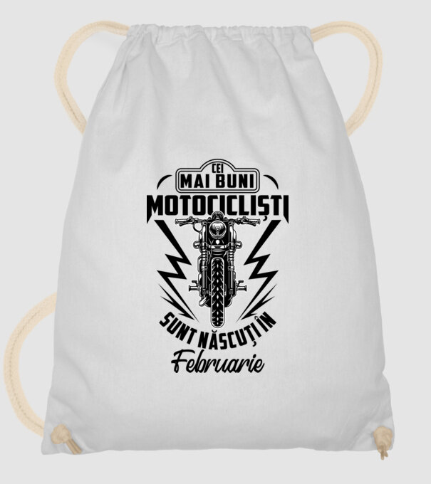 Cei mai buni motocicliști sunt născuți în Februarie model alb pe tricou
