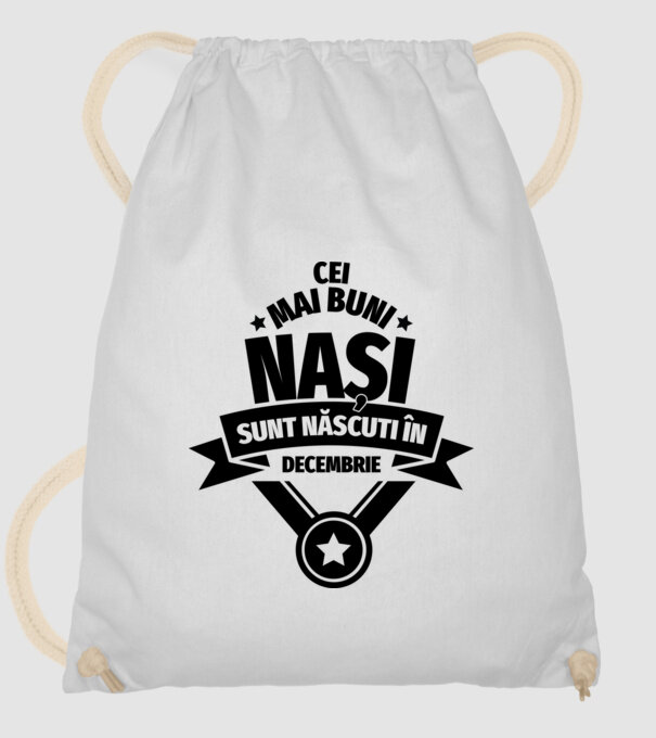 Cei mai buni nași sunt născuți în decembrie. model alb pe tricou