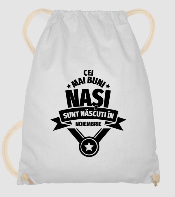 Cei mai buni nași sunt născuți în noiembrie. model alb pe tricou