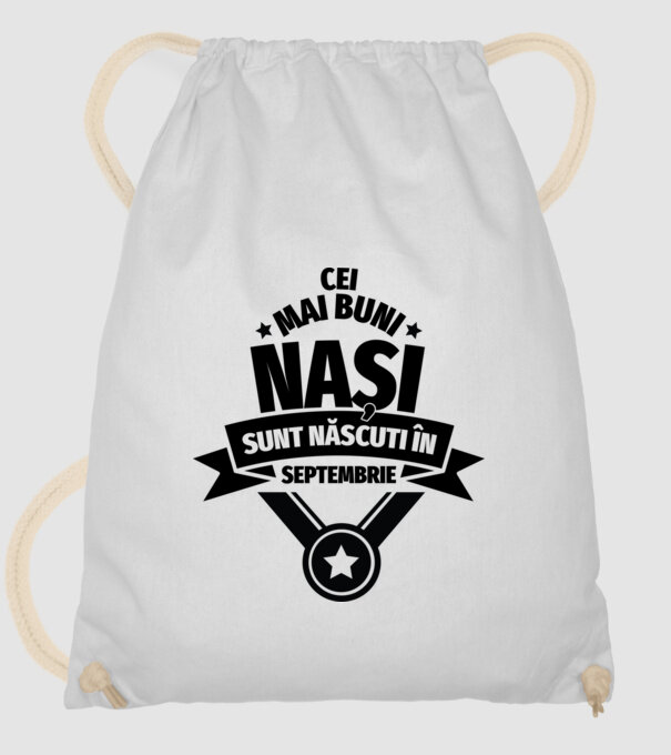 Cei mai buni nași sunt născuți în septembrie. model alb pe tricou