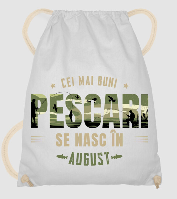 Cei mai buni pescari se nasc în august model alb pe tricou