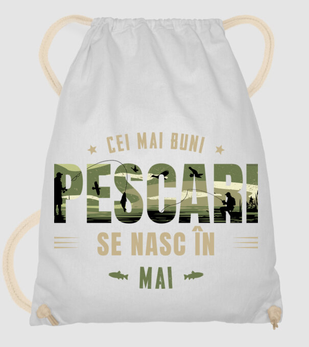 Cei mai buni pescari se nasc în mai model alb pe tricou