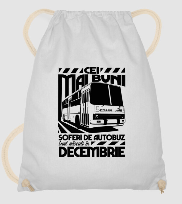 Cei mai buni șoferi de autobuz sunt născuți în Decembrie model alb pe tricou