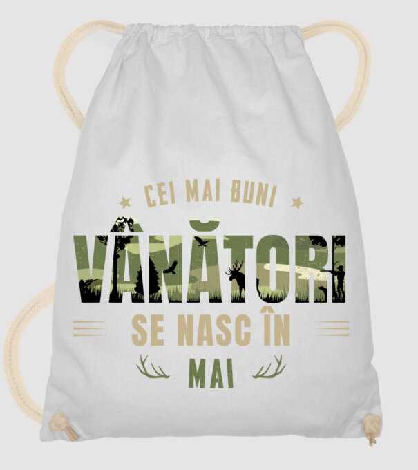 Cei mai buni vânători se nasc în mai model alb pe tricou