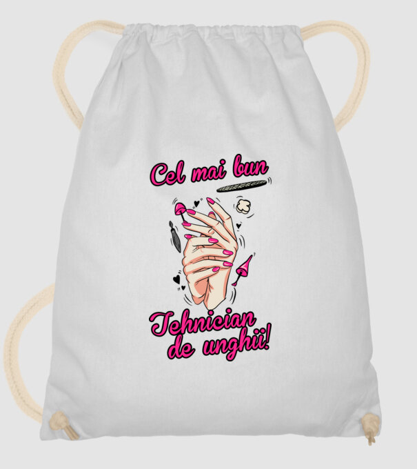 Cel mai bun tehnician de unghii model alb pe tricou