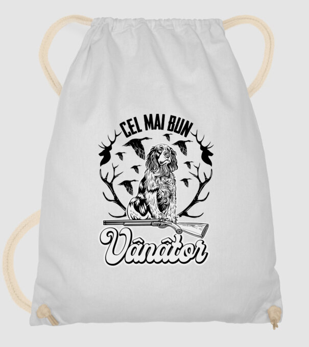 Cel mai bun vânător model alb pe tricou
