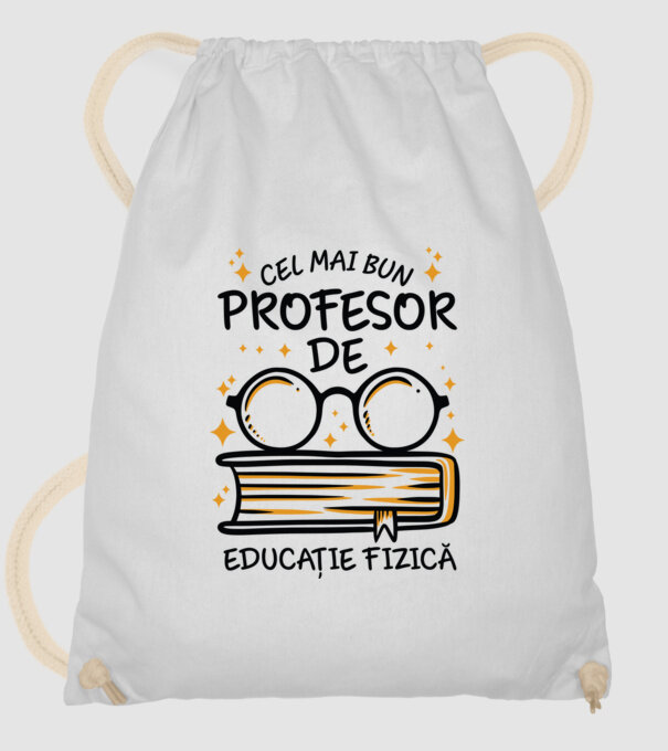Cel mai profesor educație fizică model alb pe tricou