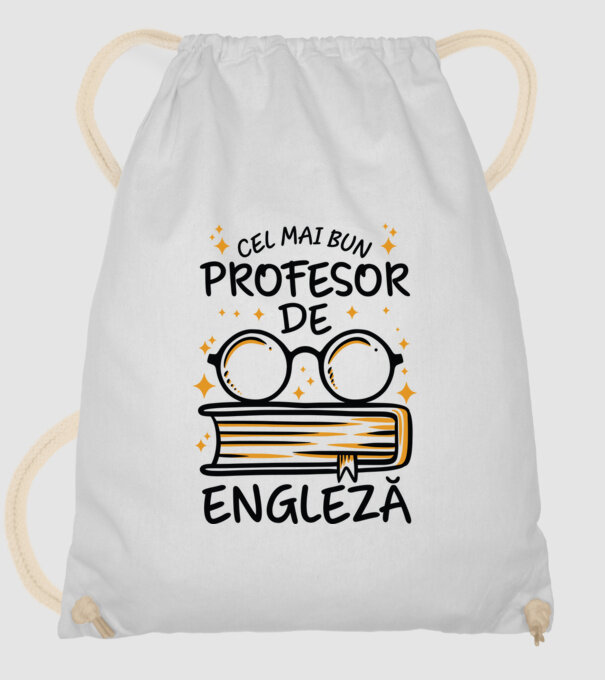 Cel mai profesor engleză model alb pe tricou