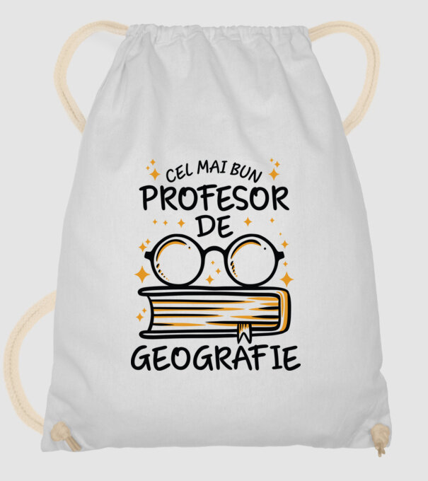 Cel mai profesor geografie model alb pe tricou