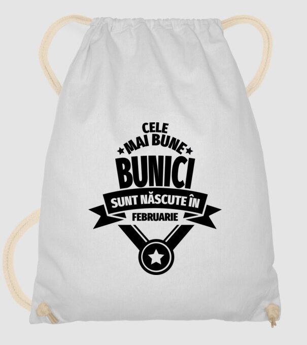 Cele mai bune bunici sunt născute în februarie. model alb pe tricou