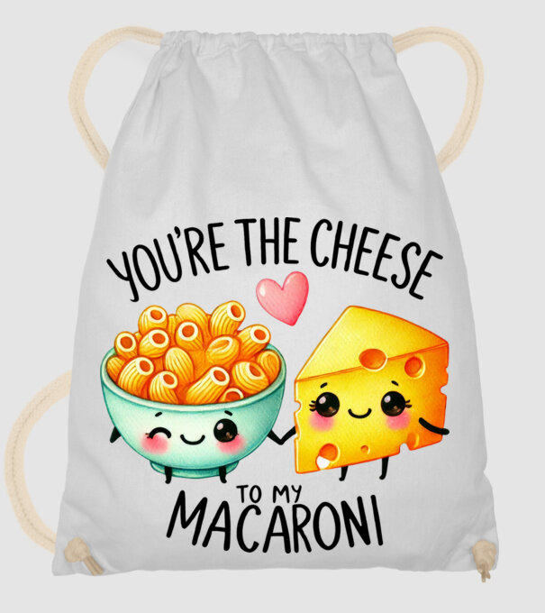 Cheese to my Macaroni model alb pe tricou
