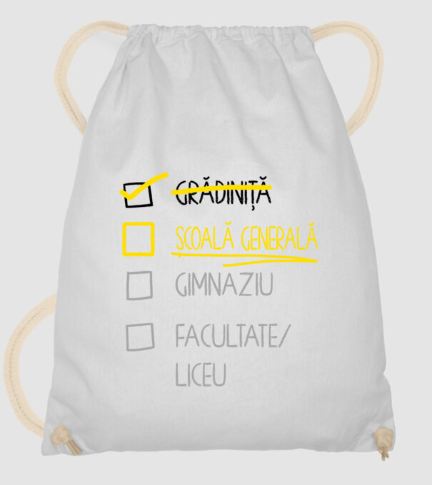 Cheklist educație - grădiniță alb model alb pe tricou