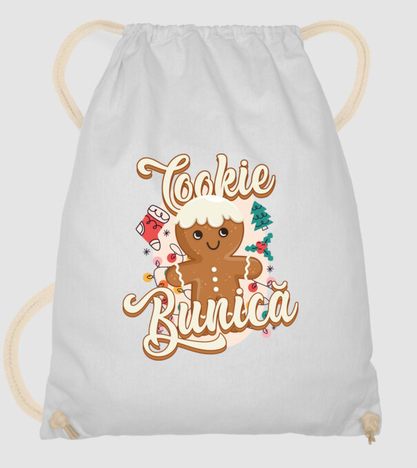 Cookie bunică model alb pe tricou