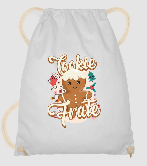 Cookie frate model alb pe tricou
