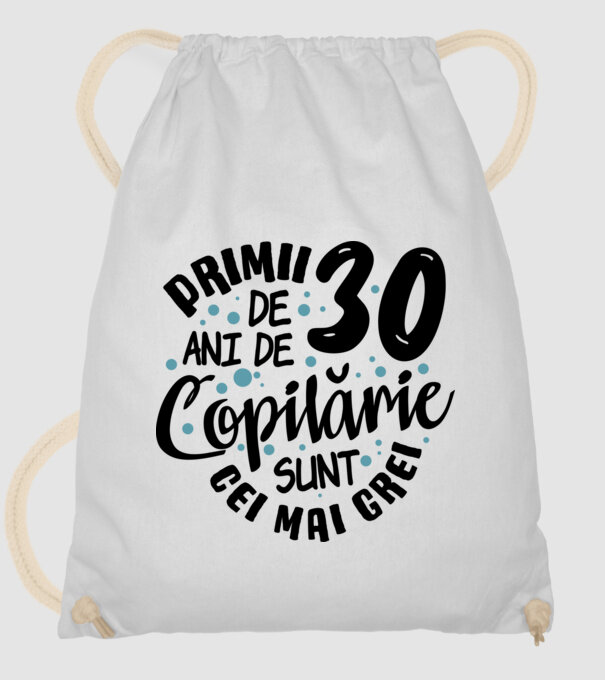 Copilărie 30 de ani model alb pe tricou