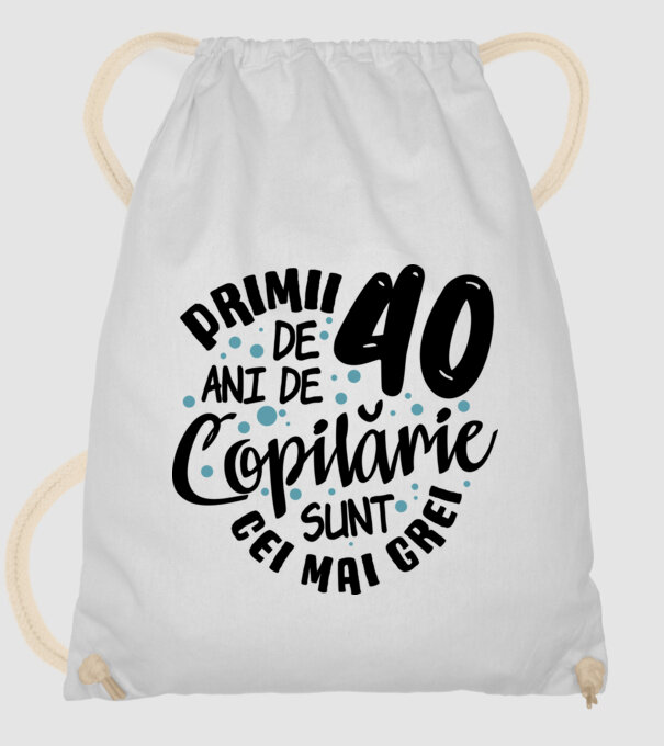 Copilărie 40 de ani model alb pe tricou
