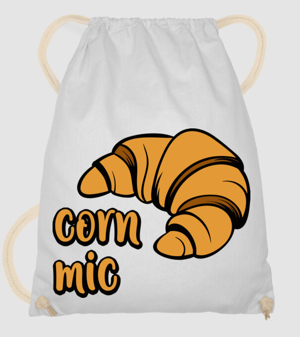 corn mic model alb pe tricou