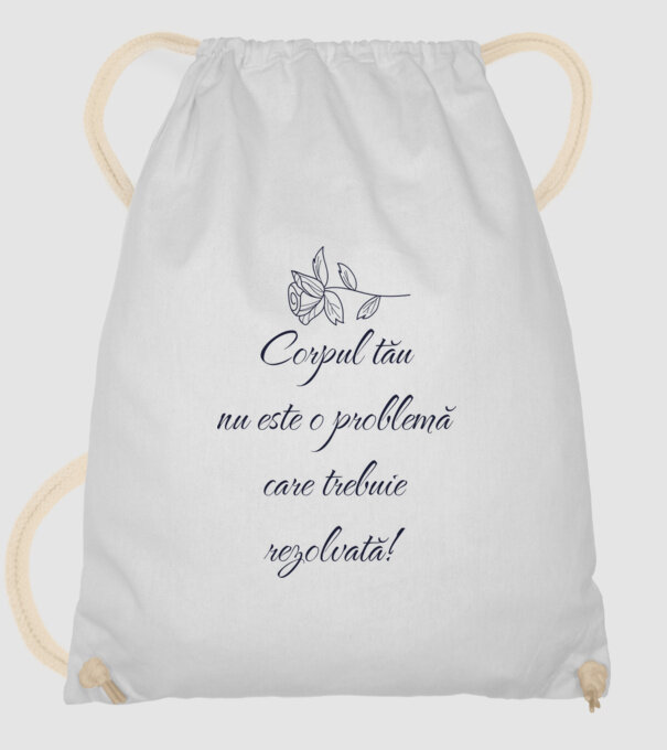 corpul tău nu este o problemă care trebuie rezolvată! model alb pe tricou