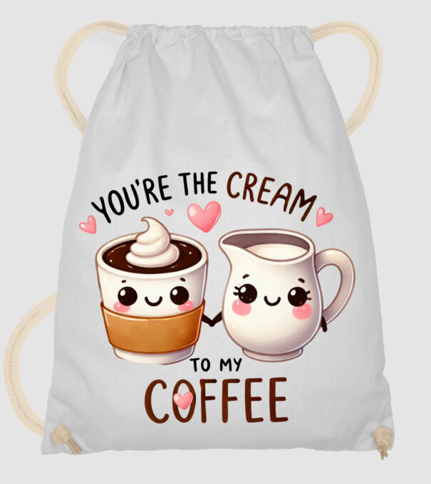 Cream to my Coffee model alb pe tricou