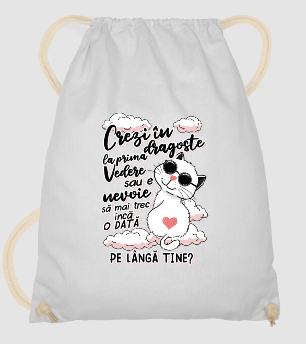 Crezi în dragoste-la prima vedere model alb pe tricou