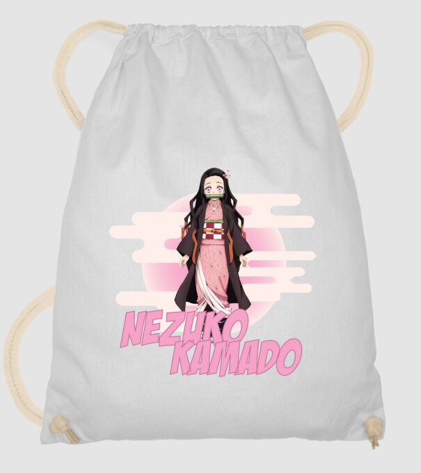 Demon Slayer  Nezuko model alb pe tricou