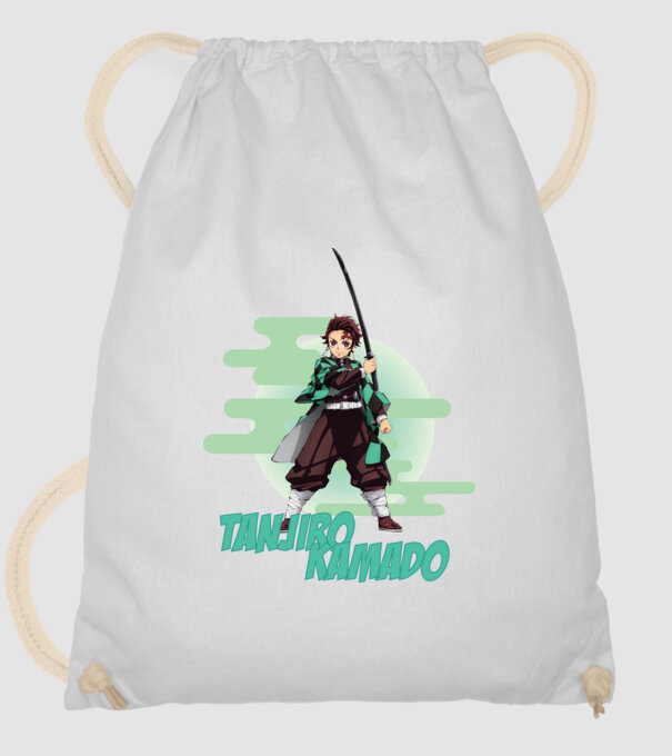 Demon Slayer Tanjiro model alb pe tricou