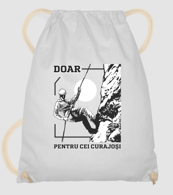 Doar pentru cei curajoși model alb pe tricou