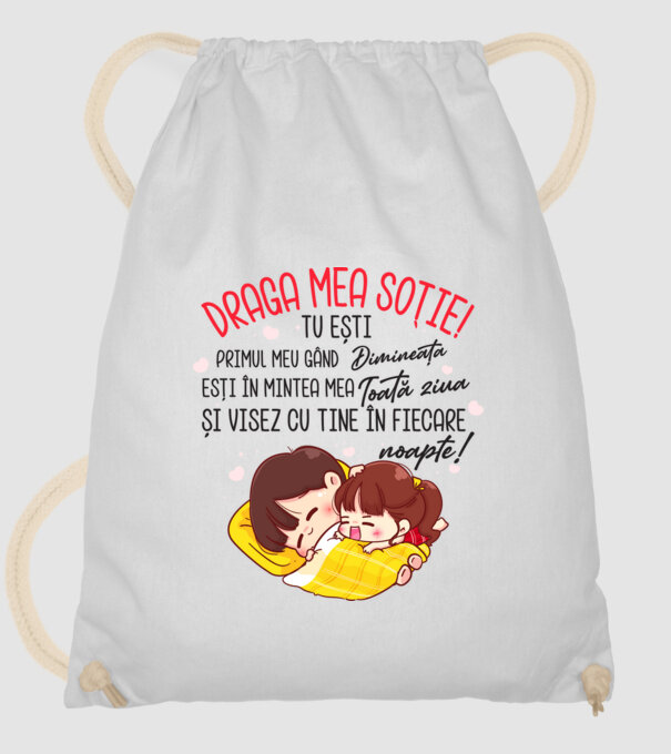 Draga mea soție tu ești primul meu model alb pe tricou
