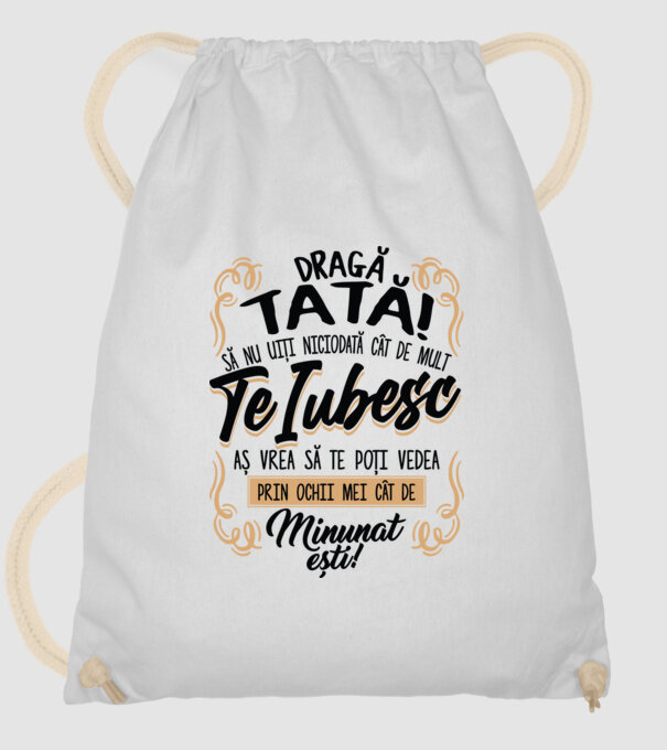 Dragă meu tată model alb pe tricou