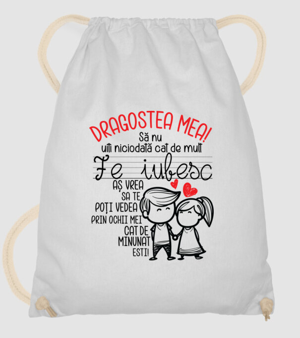 Dragostea mea Cât de minunat ești model alb pe tricou