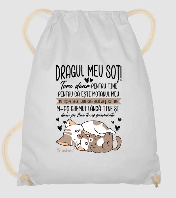 Dragul meu soț! torc doar pentru tine model alb pe tricou