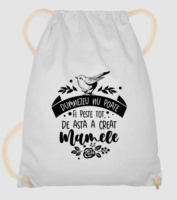 Dumnezeu nu poate fi peste tot model alb pe tricou