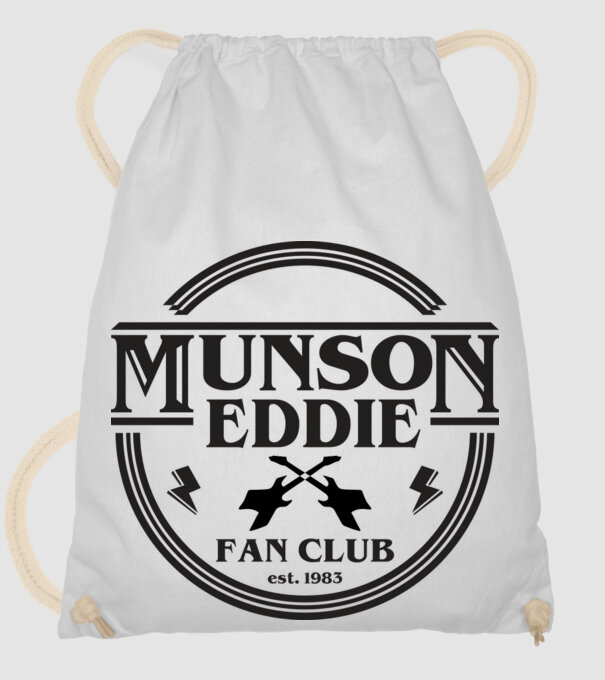 eddie munson fan club est 1983 model alb pe tricou