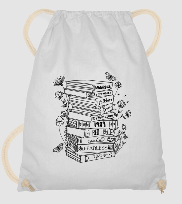 Eras tour books model alb pe tricou
