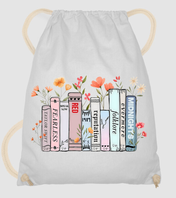 Eras tour books color model alb pe tricou