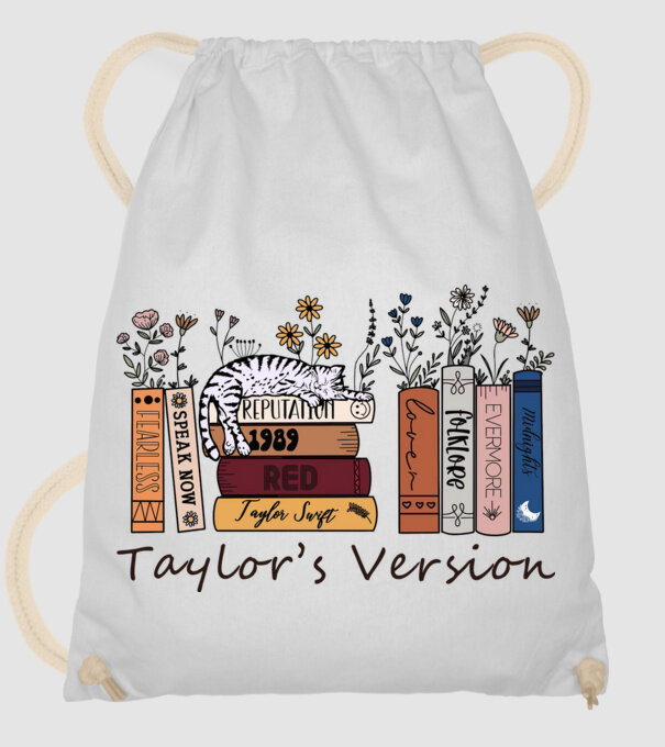 Eras tour books color cat model alb pe tricou