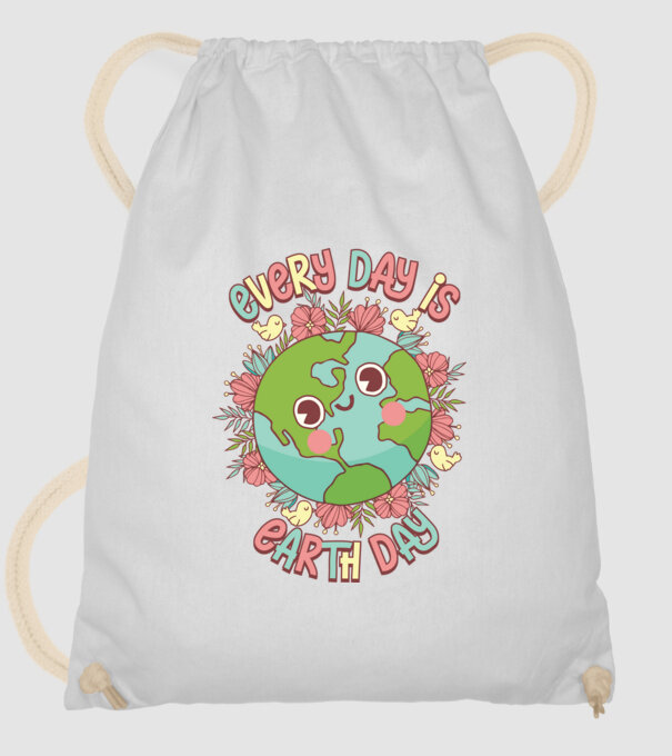 Every day is earth day cute model alb pe tricou