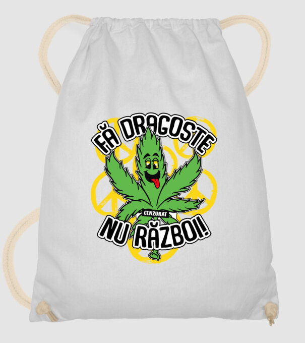 fă dragoste, nu război! (cenzurat) model alb pe tricou