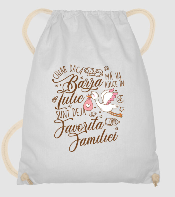 Favorita familiei IULIE model alb pe tricou