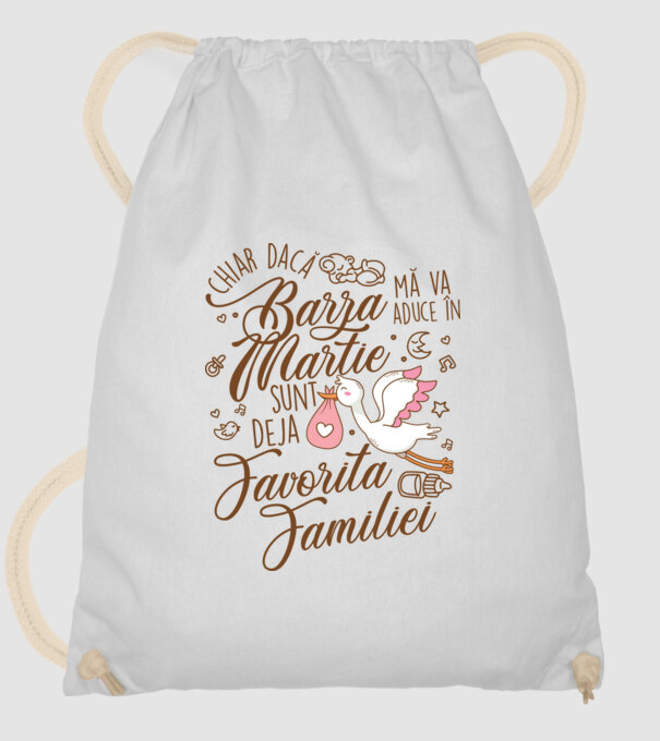 Favorita familiei MARTIE model alb pe tricou